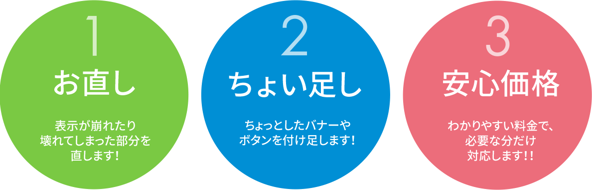 お直しちょい足し安心価格