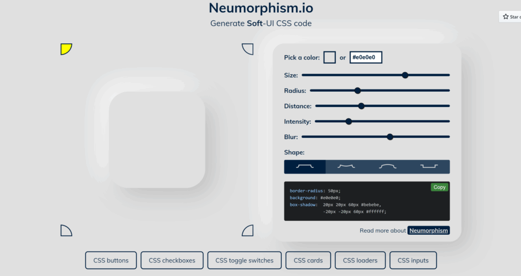 Neumorphism.io