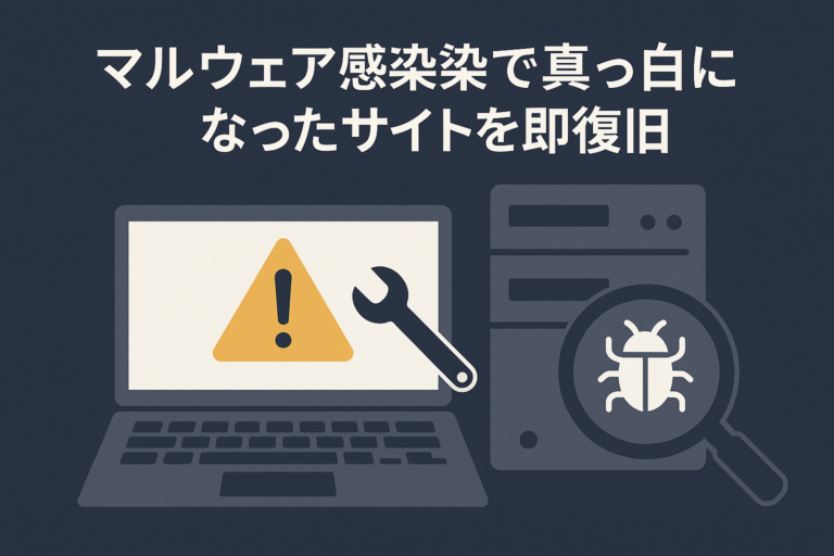 マルウェア感染で真っ白になったサイトを即復旧