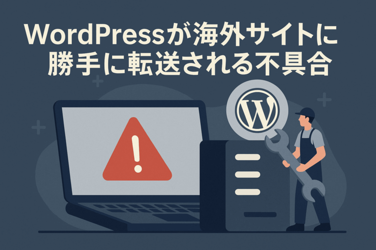 WordPressが海外サイトに勝手に転送される不具合