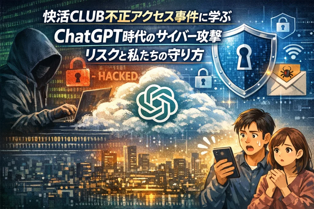 快活CLUB不正アクセス事件に学ぶ　ChatGPT時代のサイバー攻撃リスクと私たちの守り方