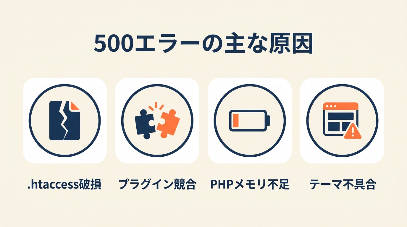 500エラーの主な原因